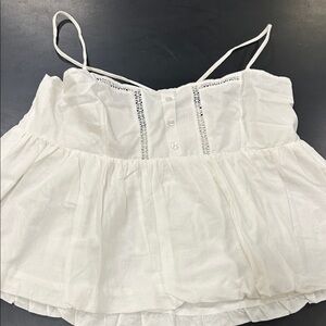Zara White Camisole with Spaghetti Straps